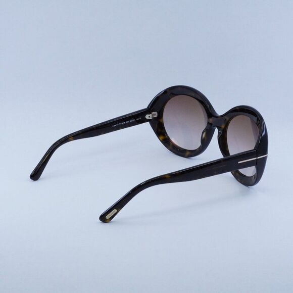 ?️ New Tom Ford Liya02 FT0918 52F Sunglasses - Dark Havana Frame -Lowest price!